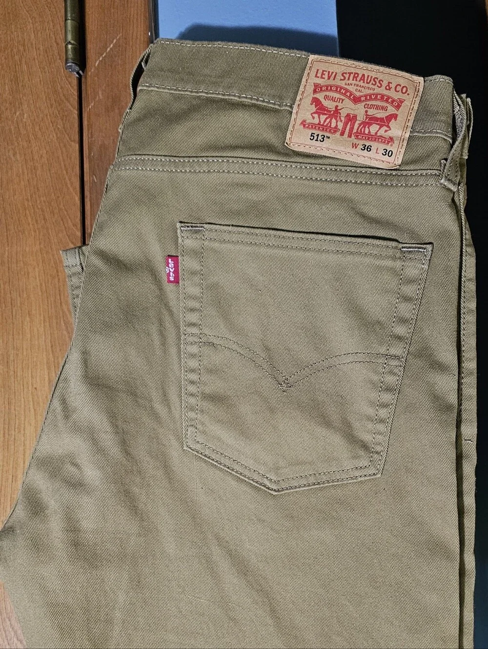 Levi's Tan Khaki Jeans with Red Patch